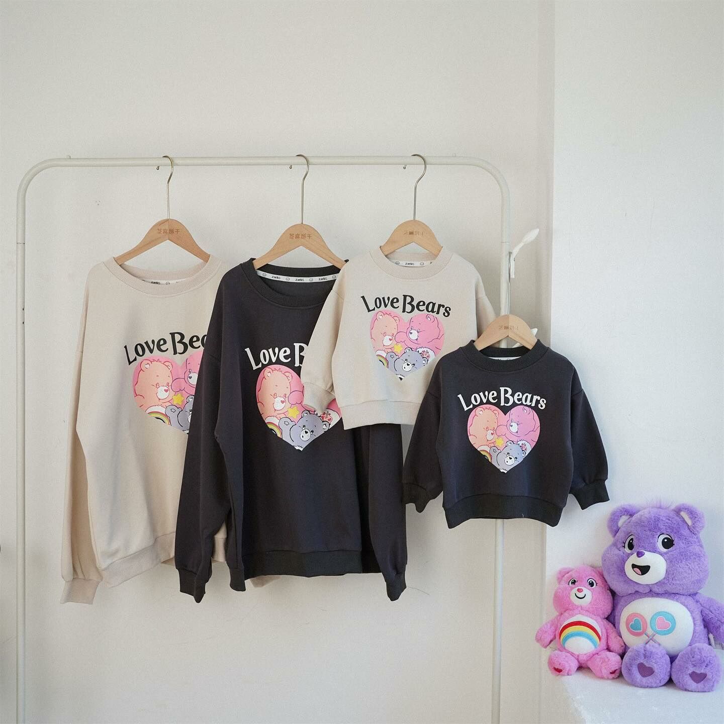 親子裝—可可愛愛愛心糖果熊上衣