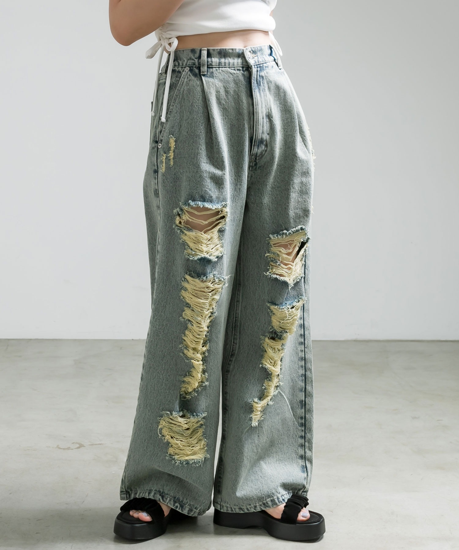 預購 - JP 多款設計寬牛仔褲