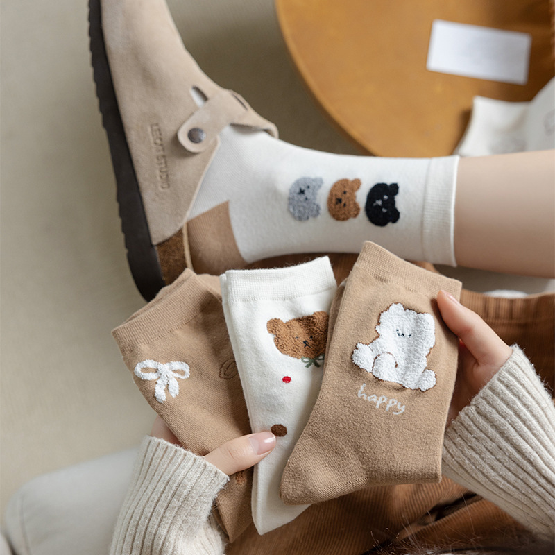 《82443》熊熊中筒襪