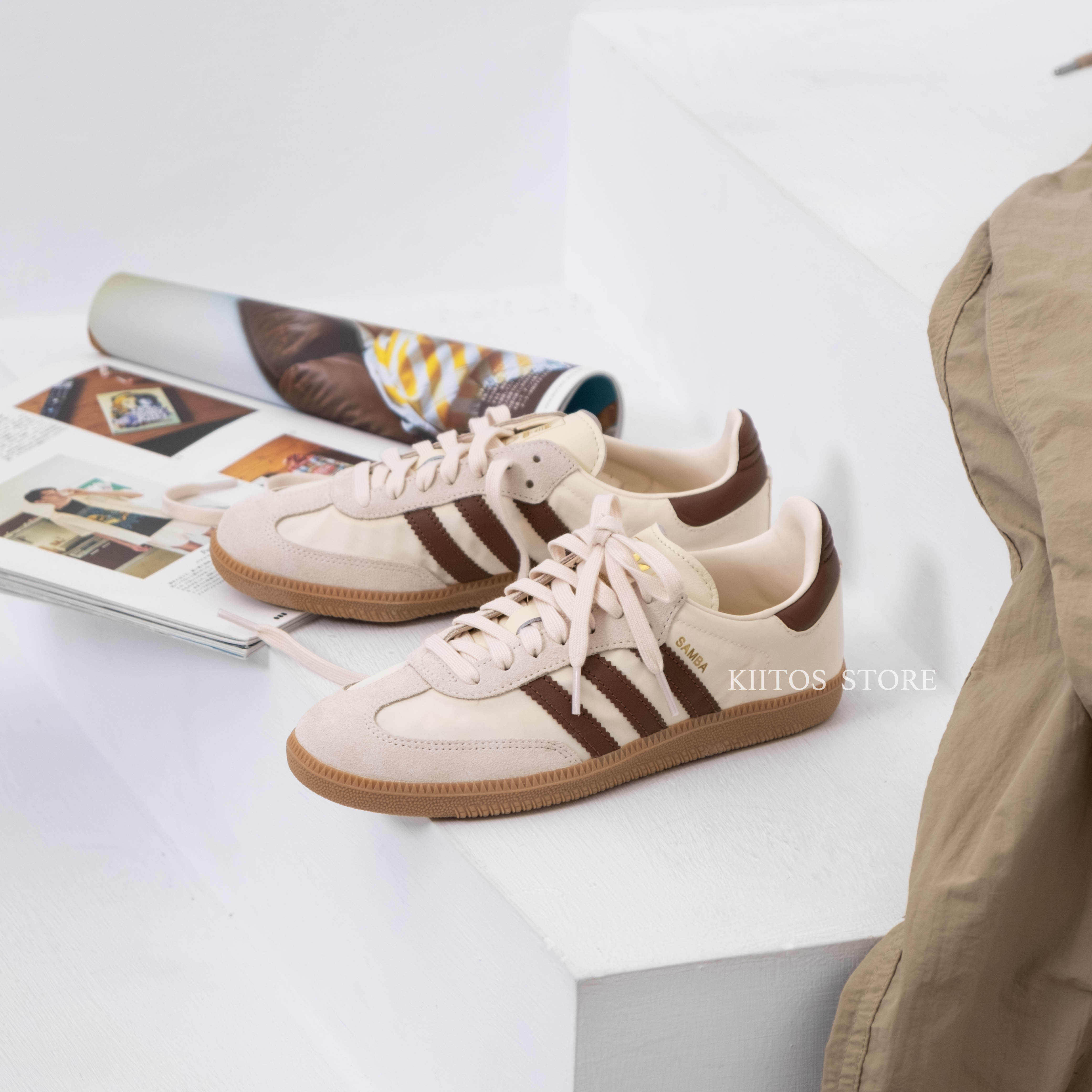 Аdidаs Samba OG 絲綢布面 奶油可可 ID1447