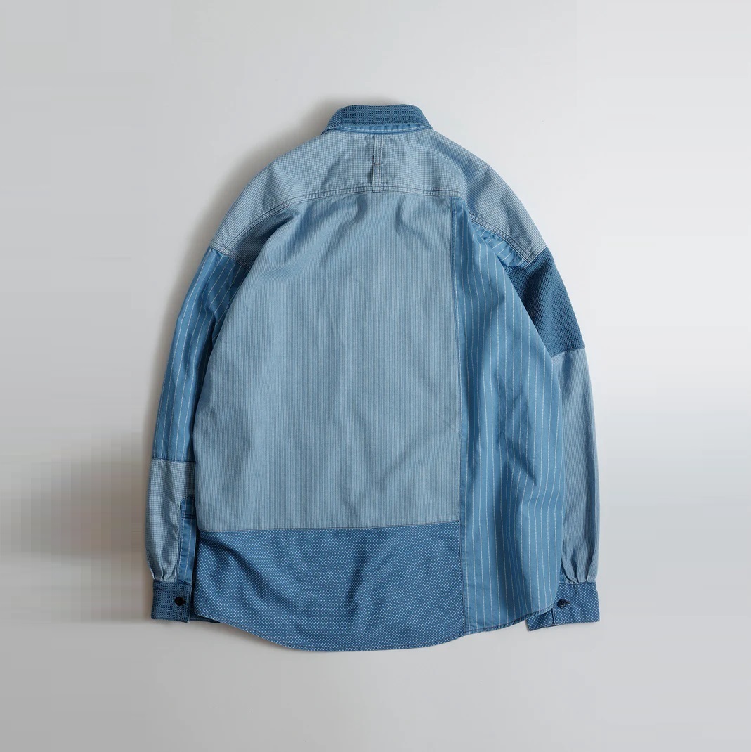 FDMTL JAPAN 2024 A/W PATCHWORK SHIRT 3 YEARS WASH L/S - PRE ORDER ITEM (預訂中)