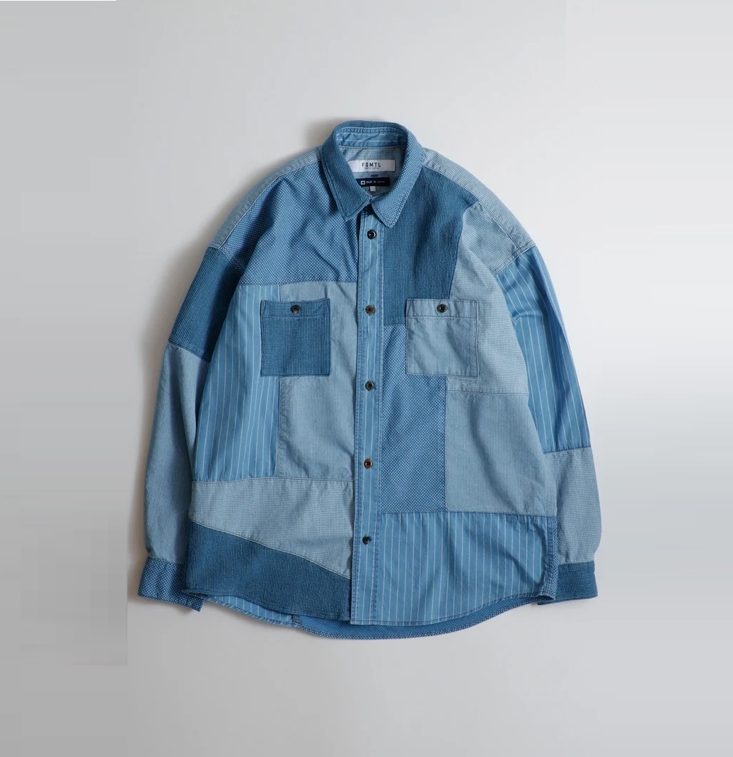 FDMTL JAPAN 2024 A/W PATCHWORK SHIRT 3 YEARS WASH L/S - PRE ORDER ITEM (預訂中)