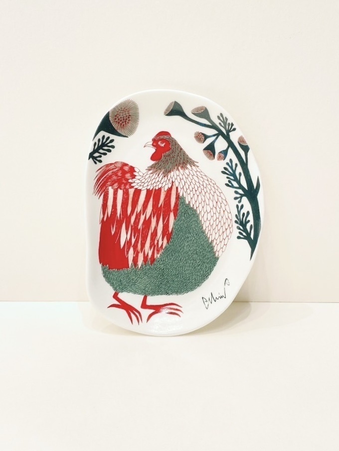插畫家公雞小碟子
