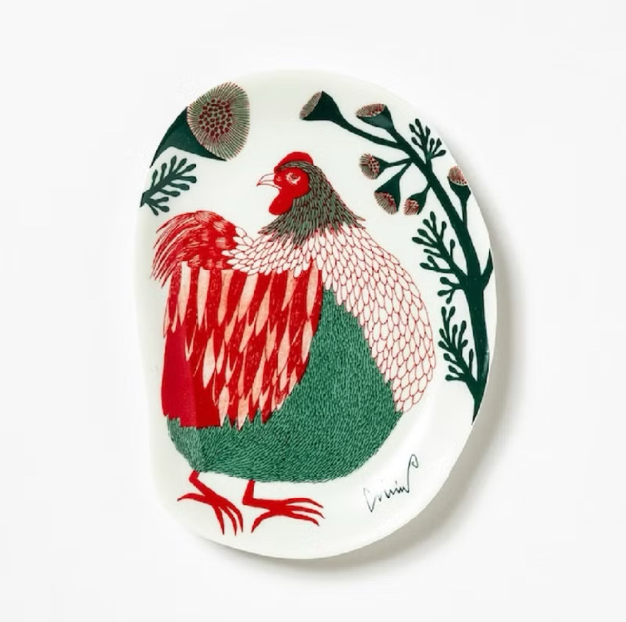 插畫家公雞小碟子