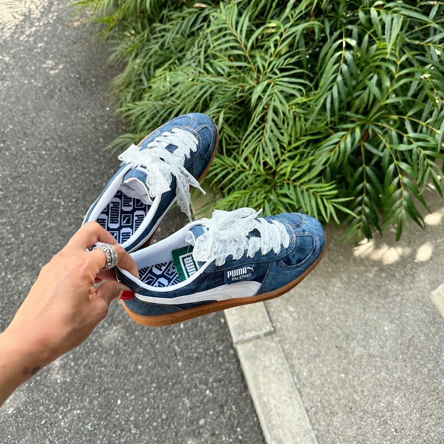 PUMA Palermo Denim 日本限定 丹寧 牛仔 蕾絲鞋帶 復古鞋 39999001