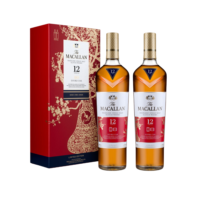 麥卡倫12年 雙雪莉桶雙入禮盒(絕版舊瓶)