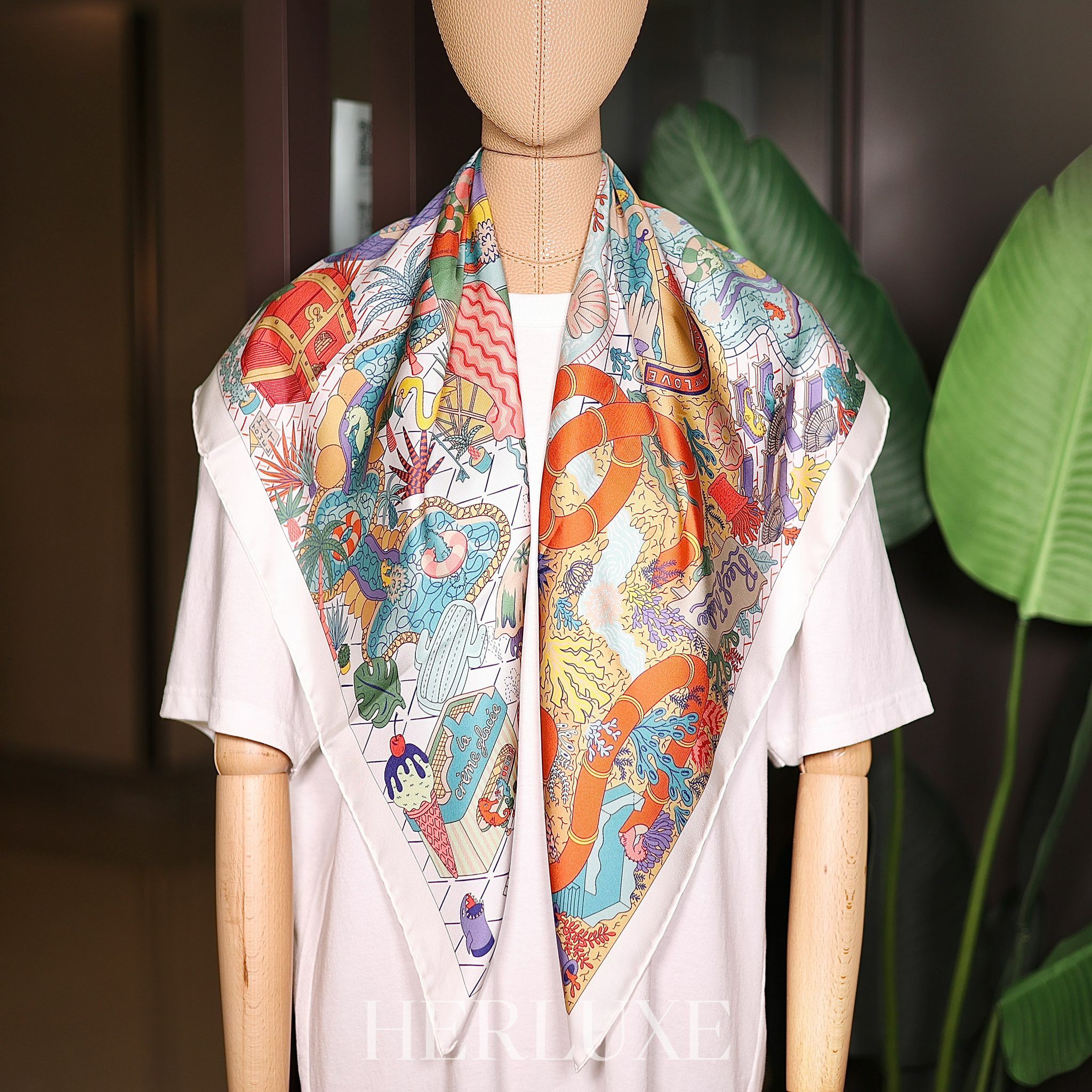 Scarf 100% soie 90x90cm