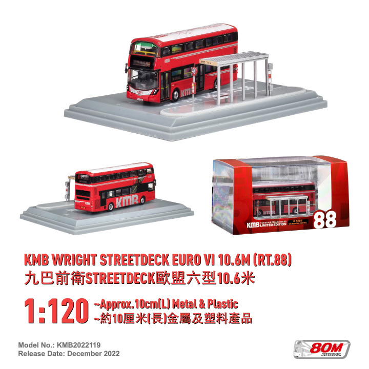 KMB2022119 1:120 九巴前衛StreetDeck歐盟六型10.6米 (88)