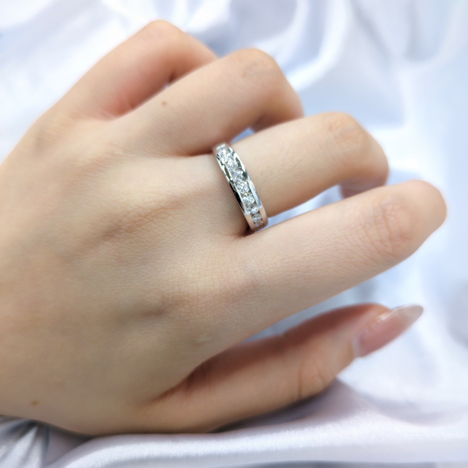 14K White Gold 0.58ct Diamond Ring