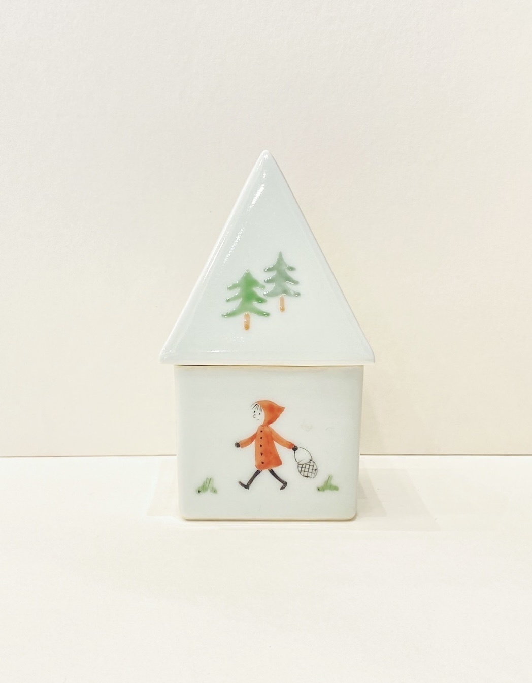 小紅帽大野狼房屋玻璃置物盒