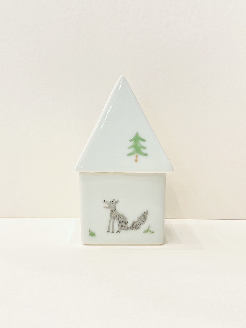 小紅帽大野狼房屋玻璃置物盒