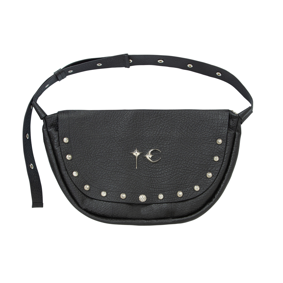 Thug Club / Full Leather Dragon Messenger Bag - Black