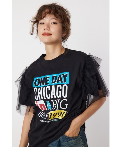 預購 - [預約9月] JP ONE DAY 袖薄紗Top