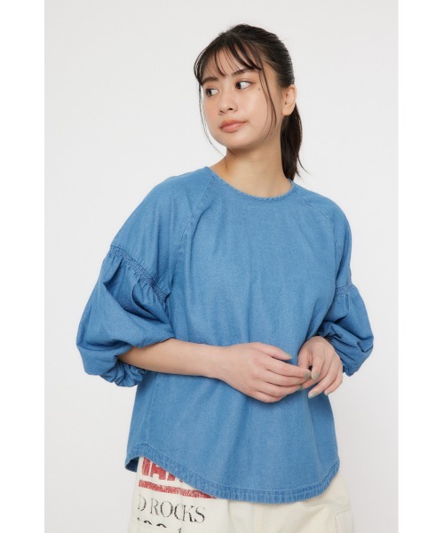 預購 - [預約9月] 泡泡袖後綁帶Top