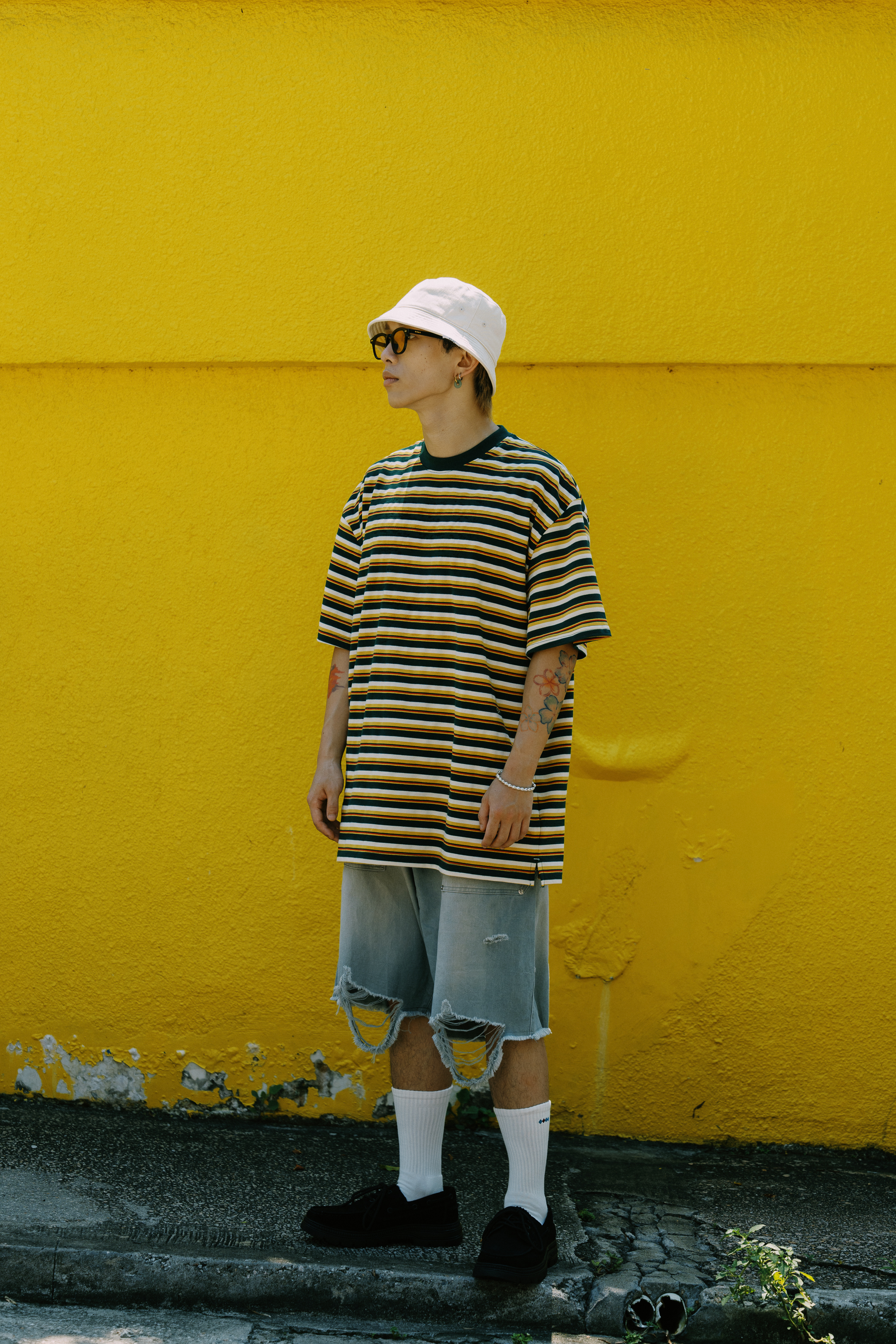 Fumble 牙買加間條TEE