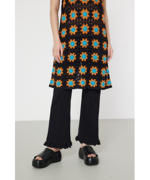 預購 - JP 下擺荷葉邊喇叭褲