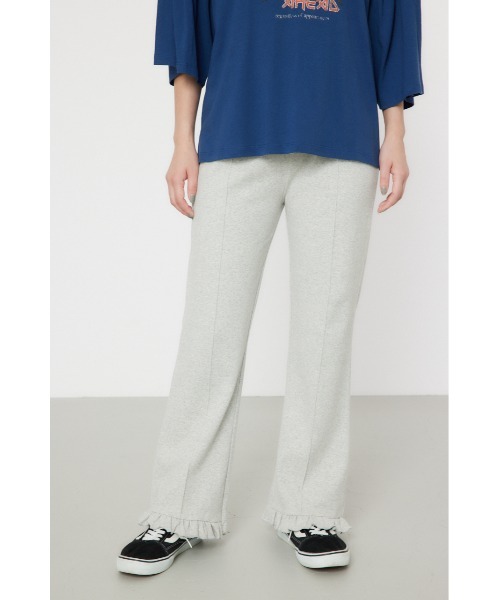 預購 - JP 下擺荷葉邊喇叭褲