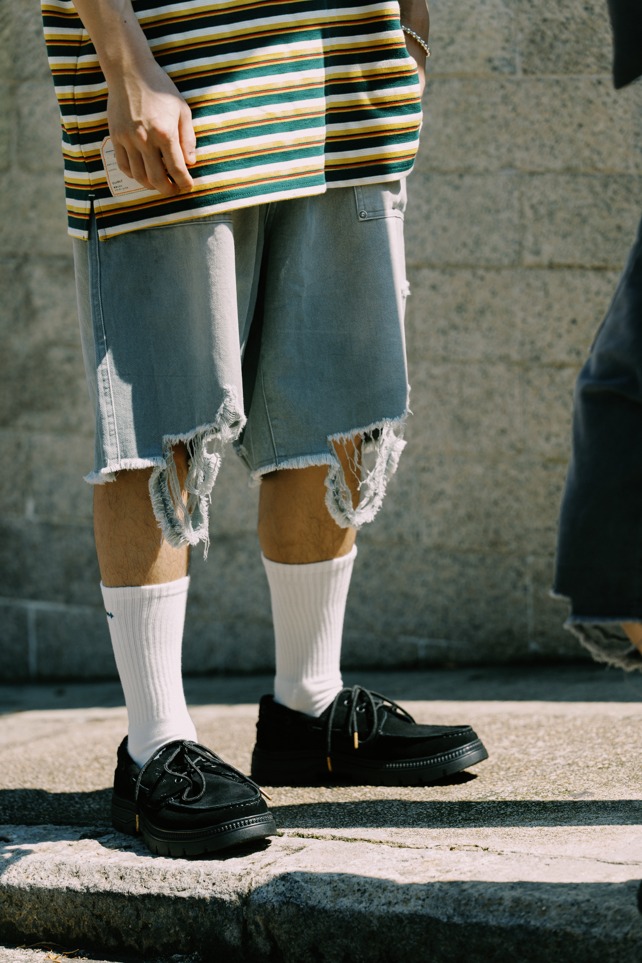 Fumble 斜插袋洗水斜紋短褲