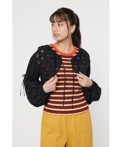 預購 - JP 鏤空蕾絲短上衣