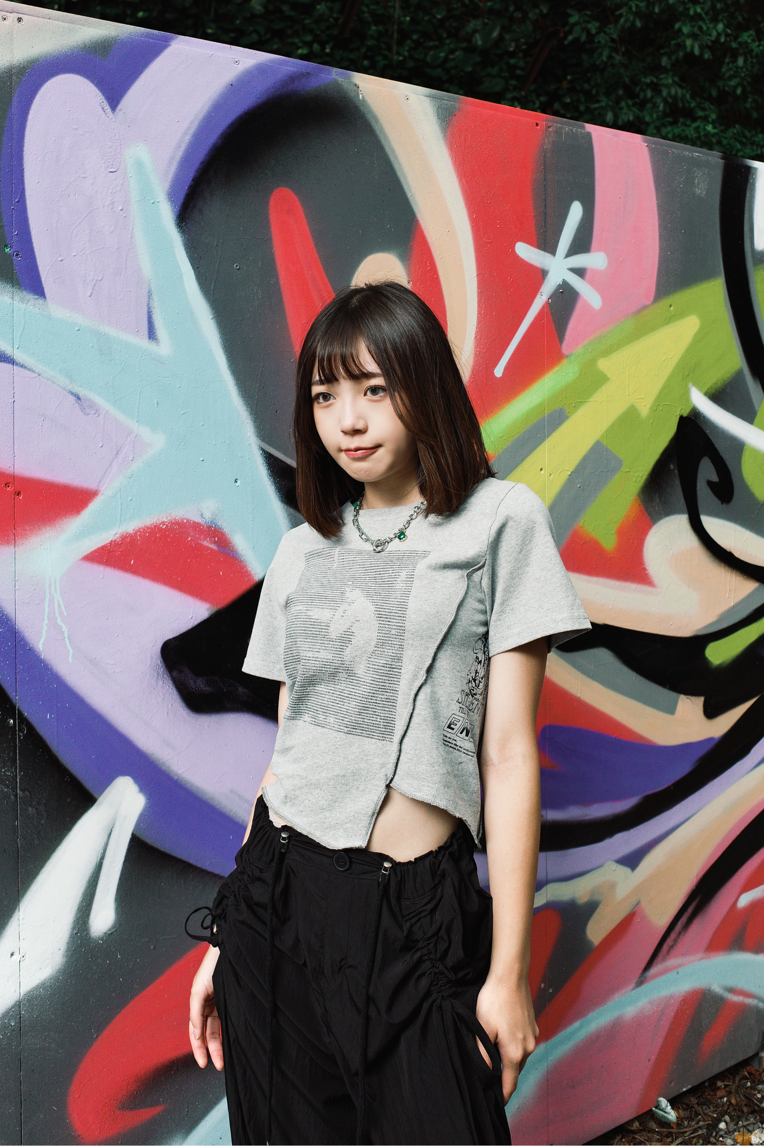 『Always_Good』不規則 剪裁 印花 上衣