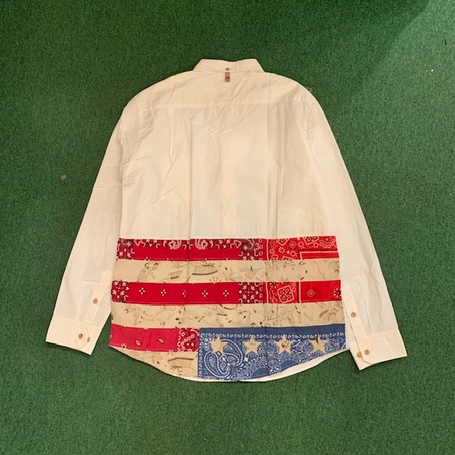 VISVIM ICT LUNGTA B.D SHIRT L/S (FLAG STAR) - IVORY SIZE 4 IN STOCK NOW (現貨發售中)