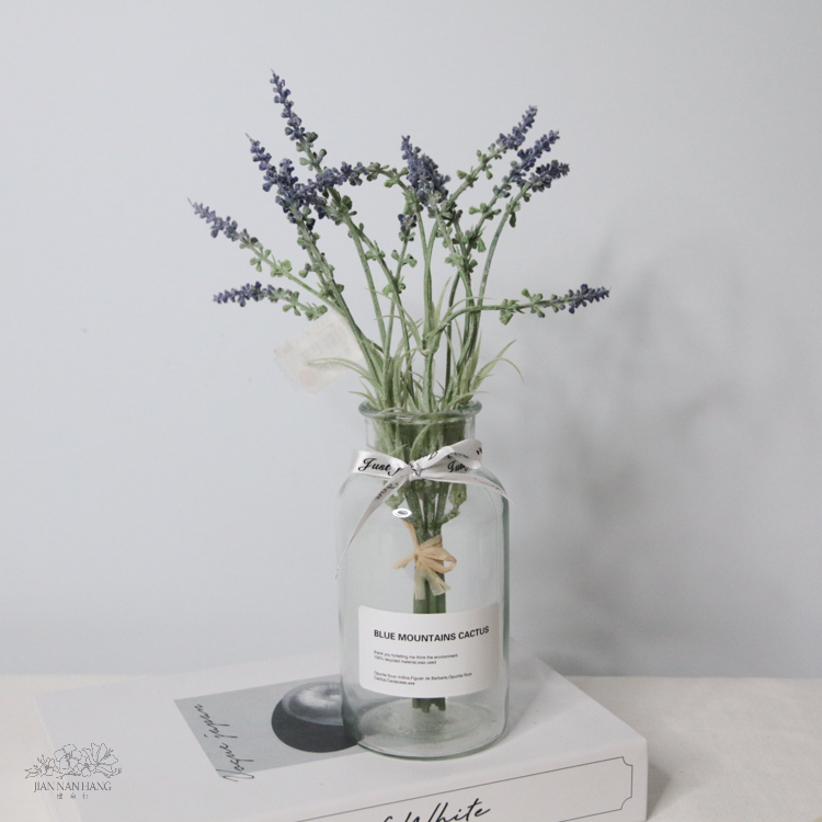 人造花 手扎8枝薰衣草 長款