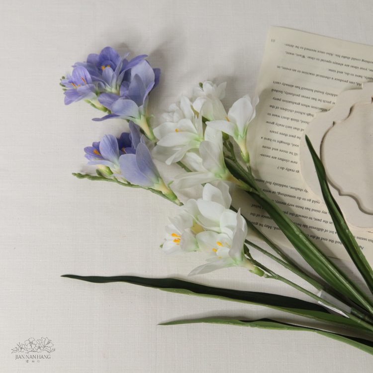 人造花 兩叉手感保濕香雪蘭 2色