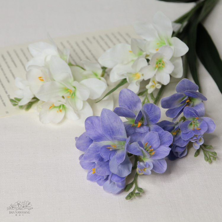 人造花 兩叉手感保濕香雪蘭 2色