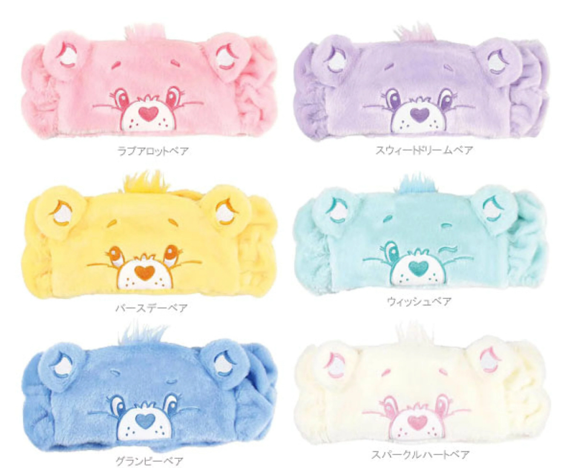 日本限定 carebears 彩虹熊角色 髮帶頭巾