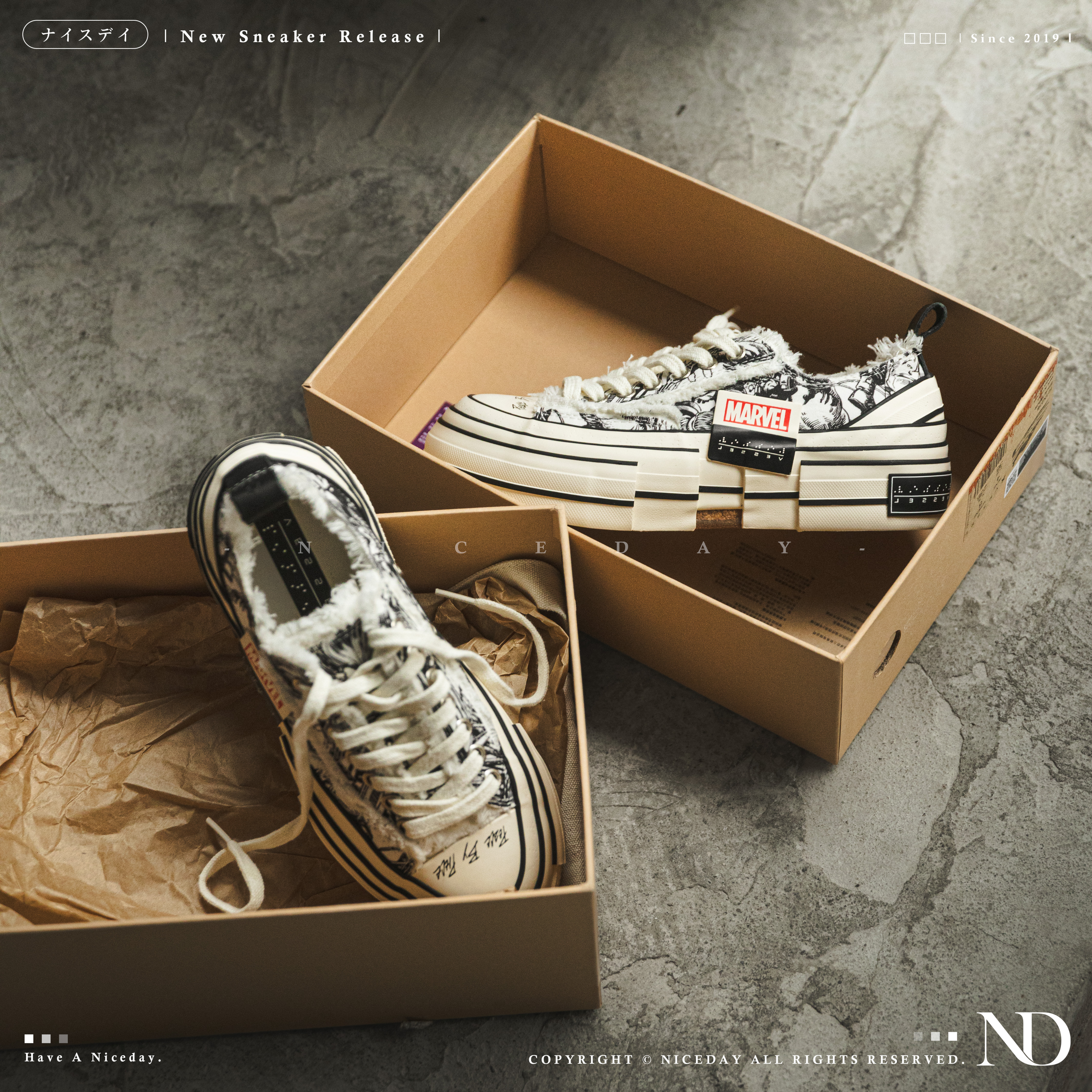 NICEDAY 代購 Xvessel x Marvel 漫威 聯名款 漫畫 特殊 男女尺寸