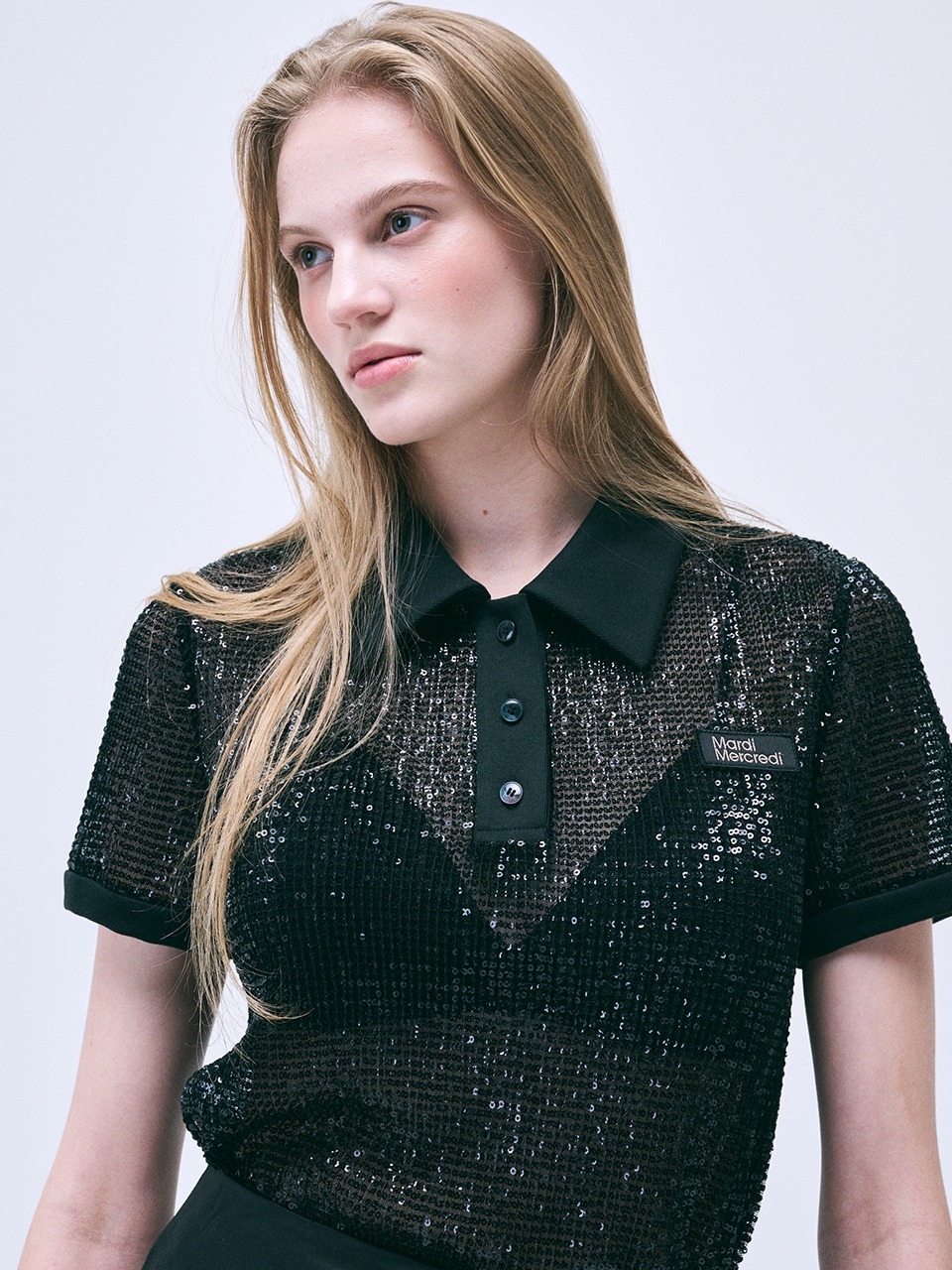 Sequin Shirt Piquet main image 1