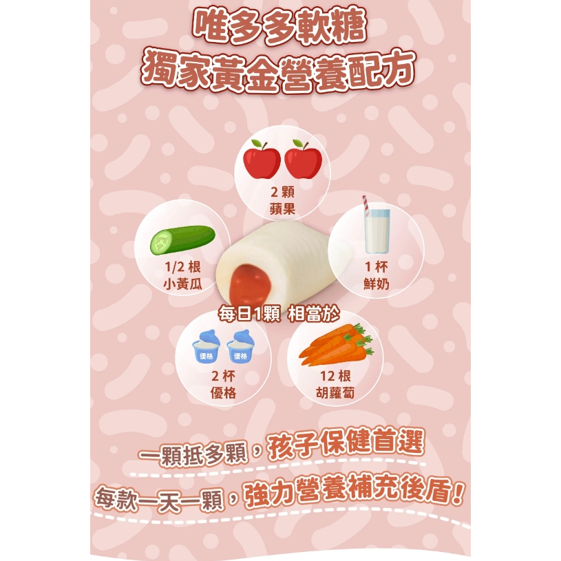 【樂森藥局】唯多多 膠囊式機能夾心軟糖 葉黃素+鈣 益生菌