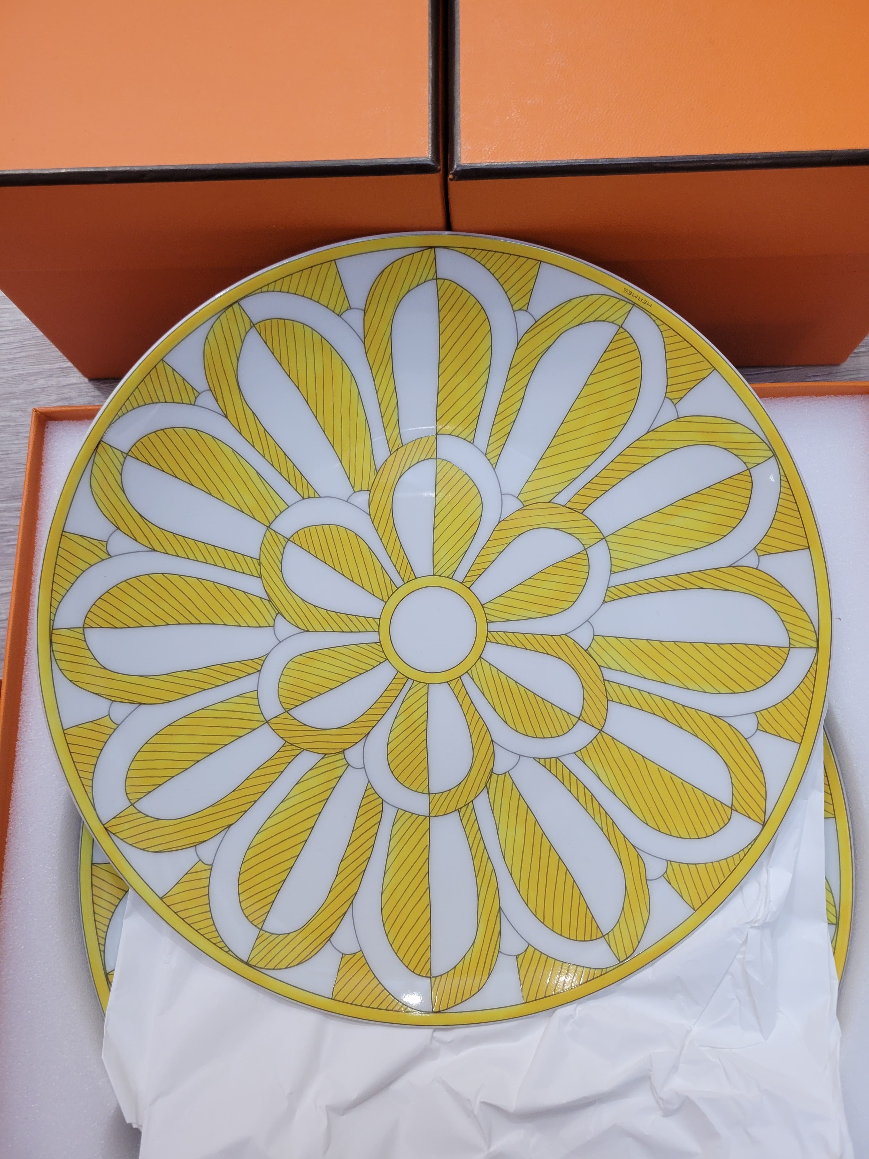 HERMES Soleil d’Hermès dessert plate n°2