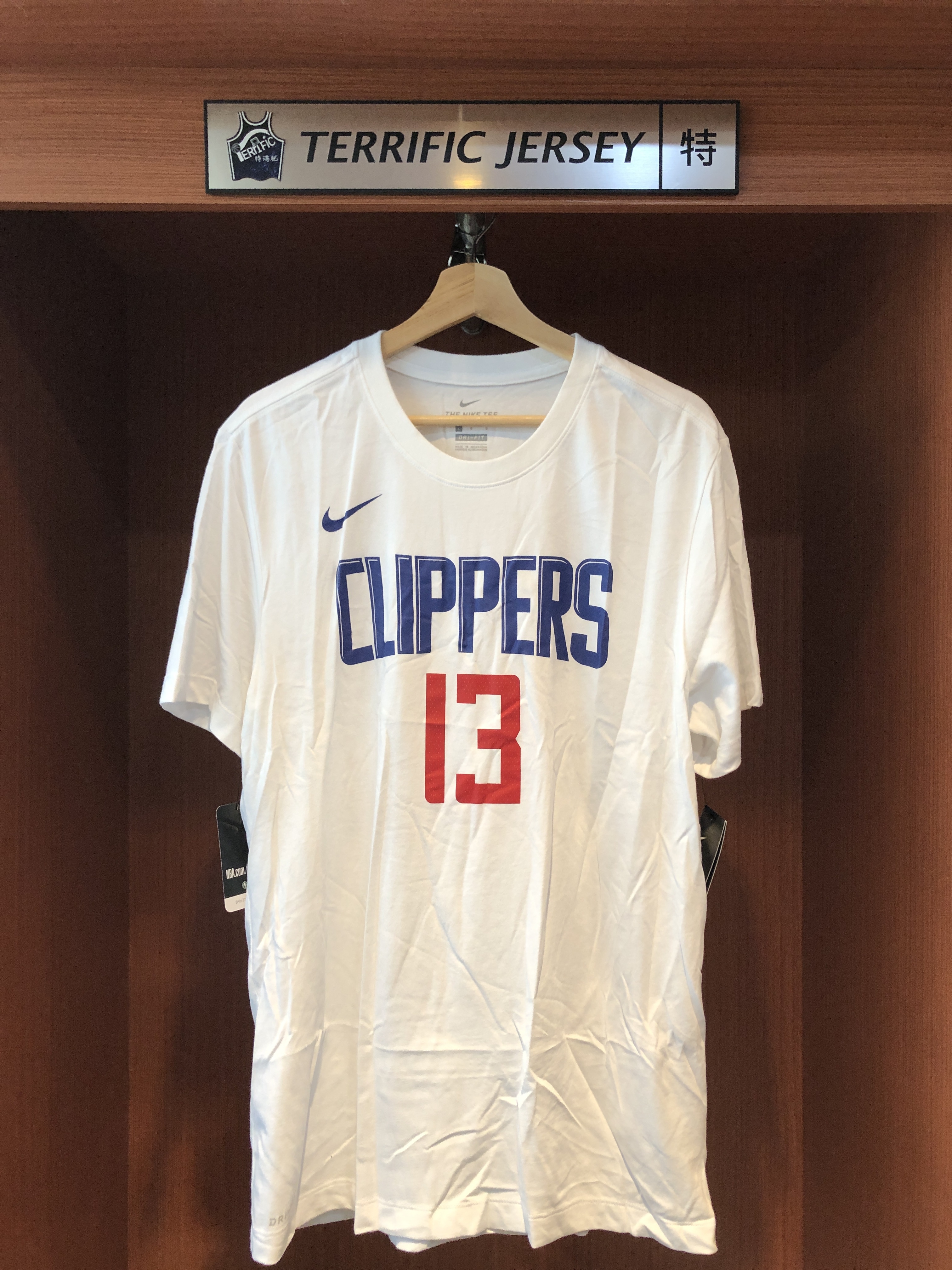 NBA短袖 Paul George 洛杉磯快艇白 Association Nike Player Name Tee 棉質 短袖 全新