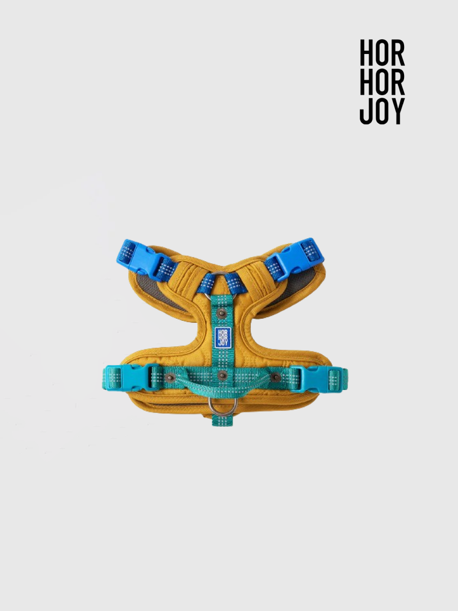 【horhorjoy】好好散步友善胸背帶 | 經典款 (黃)