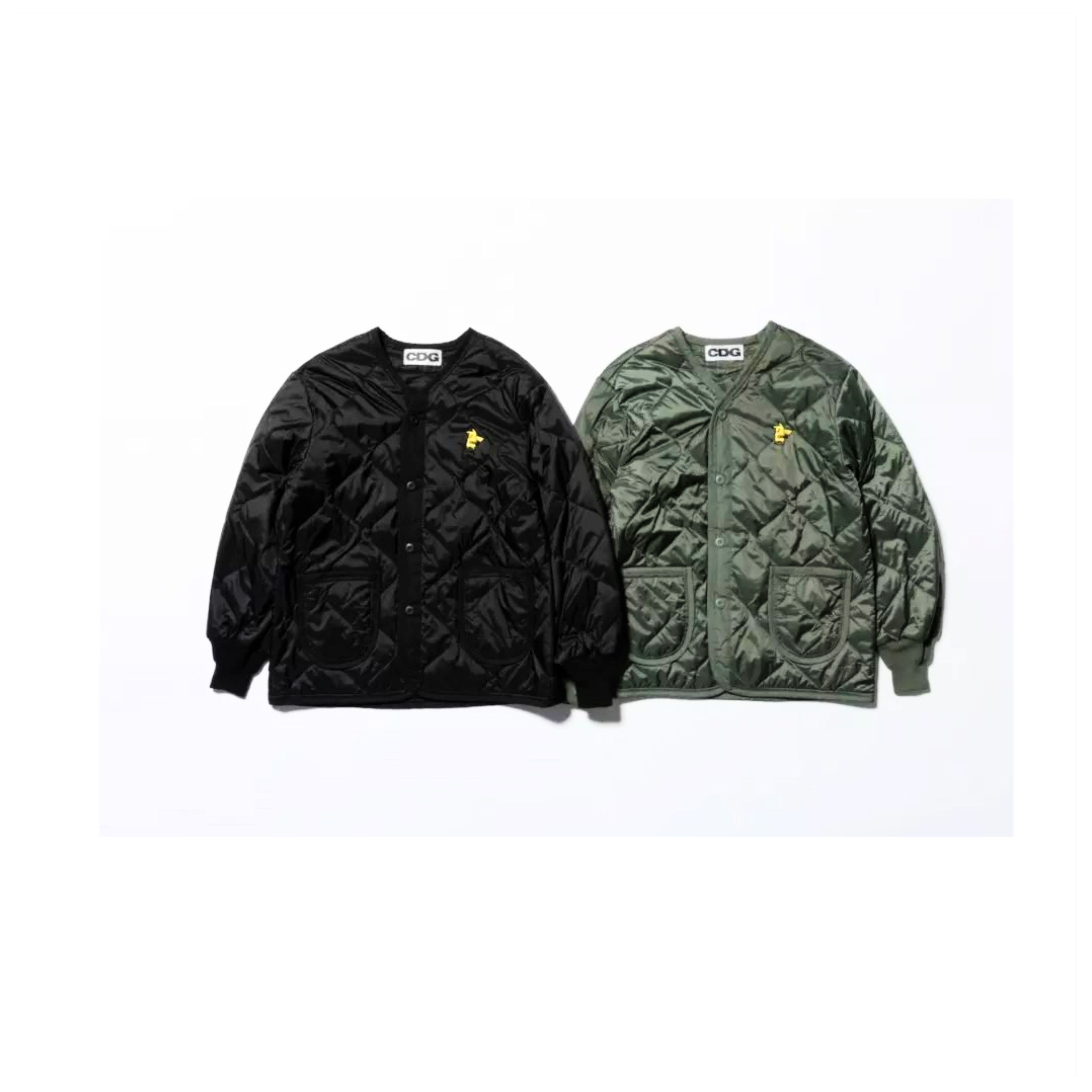 川久保玲 CDG POKEMON 寶可夢 皮卡丘 LINER JACKET 菱格紋外套