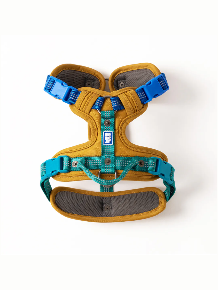【horhorjoy】好好散步友善胸背帶 | 經典款 (黃)