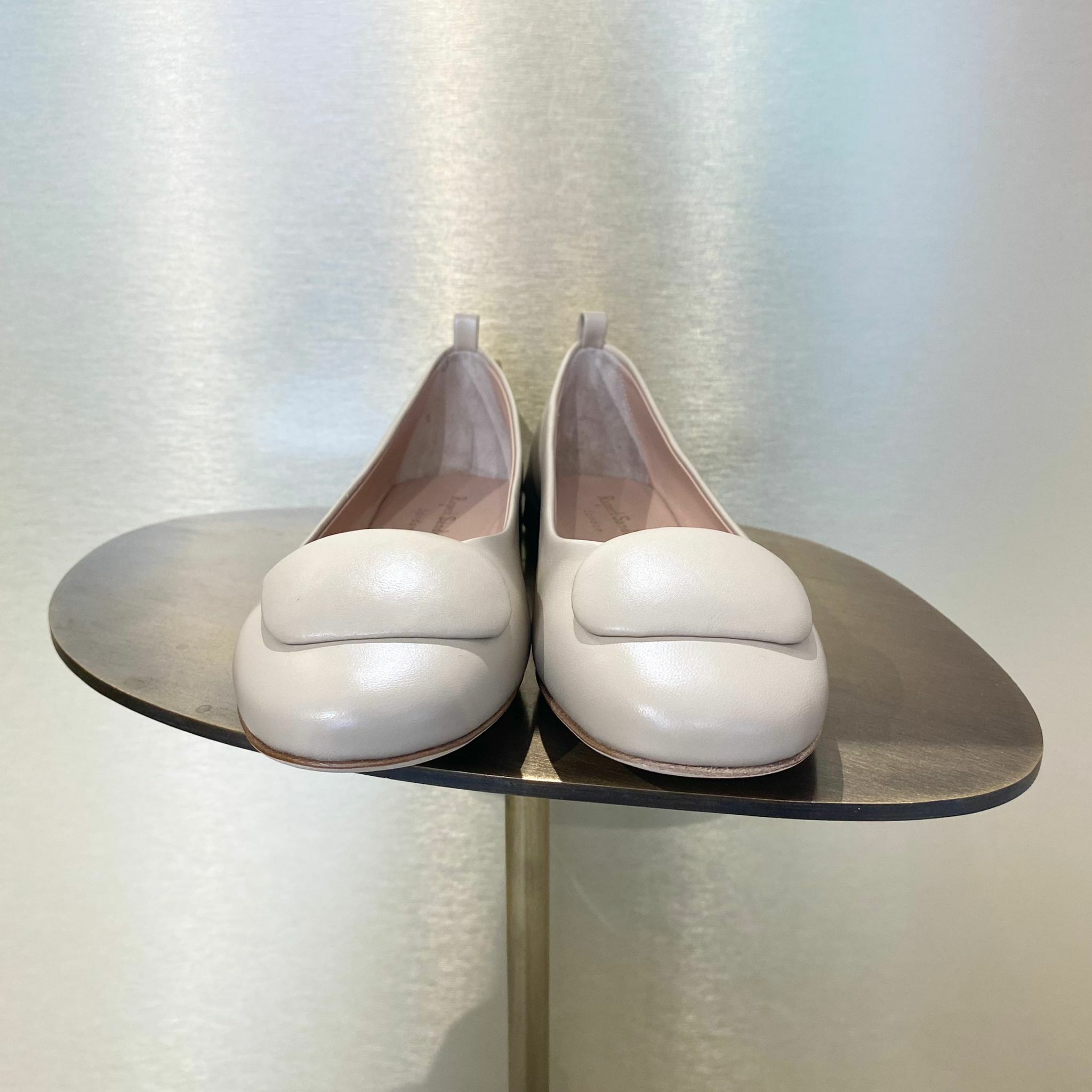 Rupert Sanderson RS New Vedette Latte Nappa Tex flats