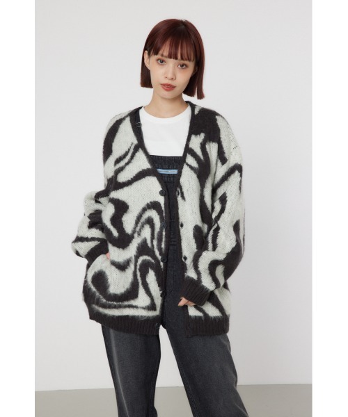 預購 - [預約10月] JP 圖案毛茸茸針織外套