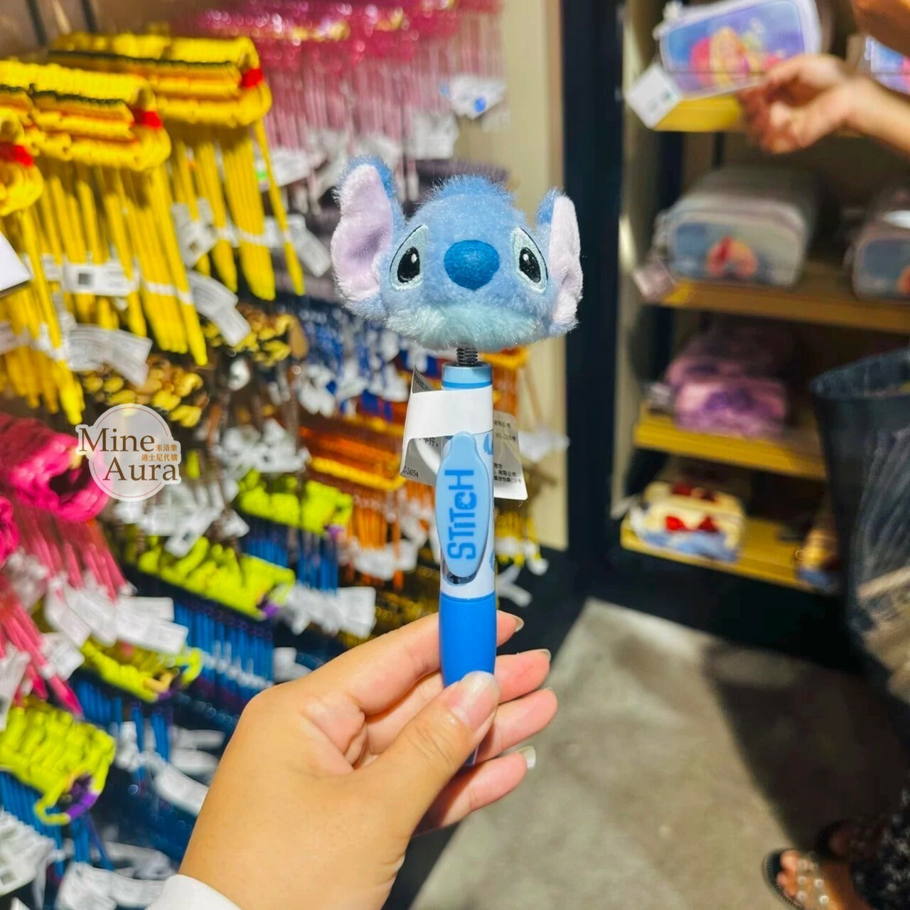 史迪奇 Stitch 絨毛大頭搖頭 圓珠筆 星際寶貝 Lilo & Stitch -上海迪士尼樂園