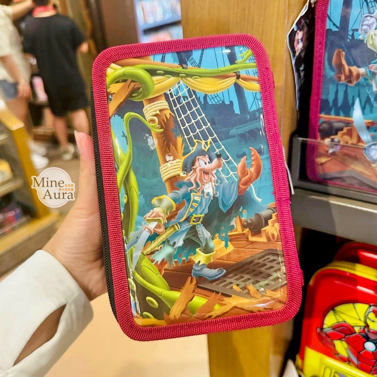 海盜系列 米奇 Mickey 圖案 長方形 文具包 文具組 -上海迪士尼樂園