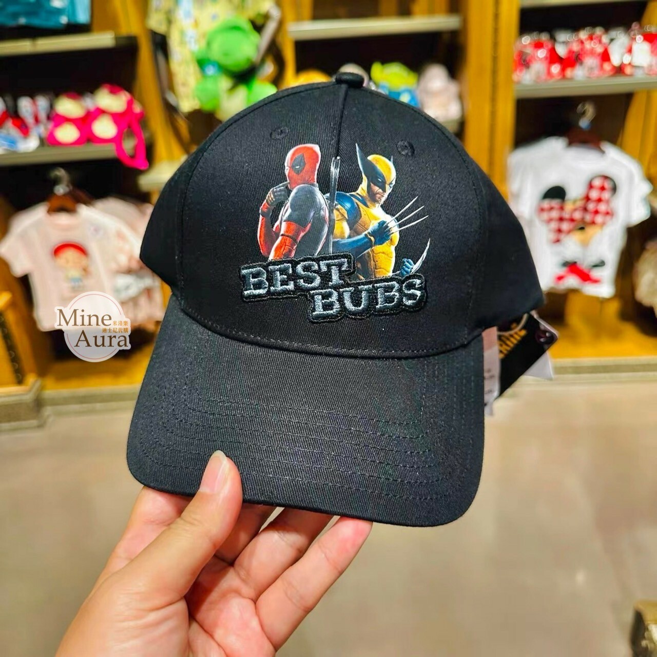 死侍 Deadpool 金鋼狼 Wolverine 圖案 黑色 棒球帽 帽子 漫威 Marvel -上海迪士尼樂園