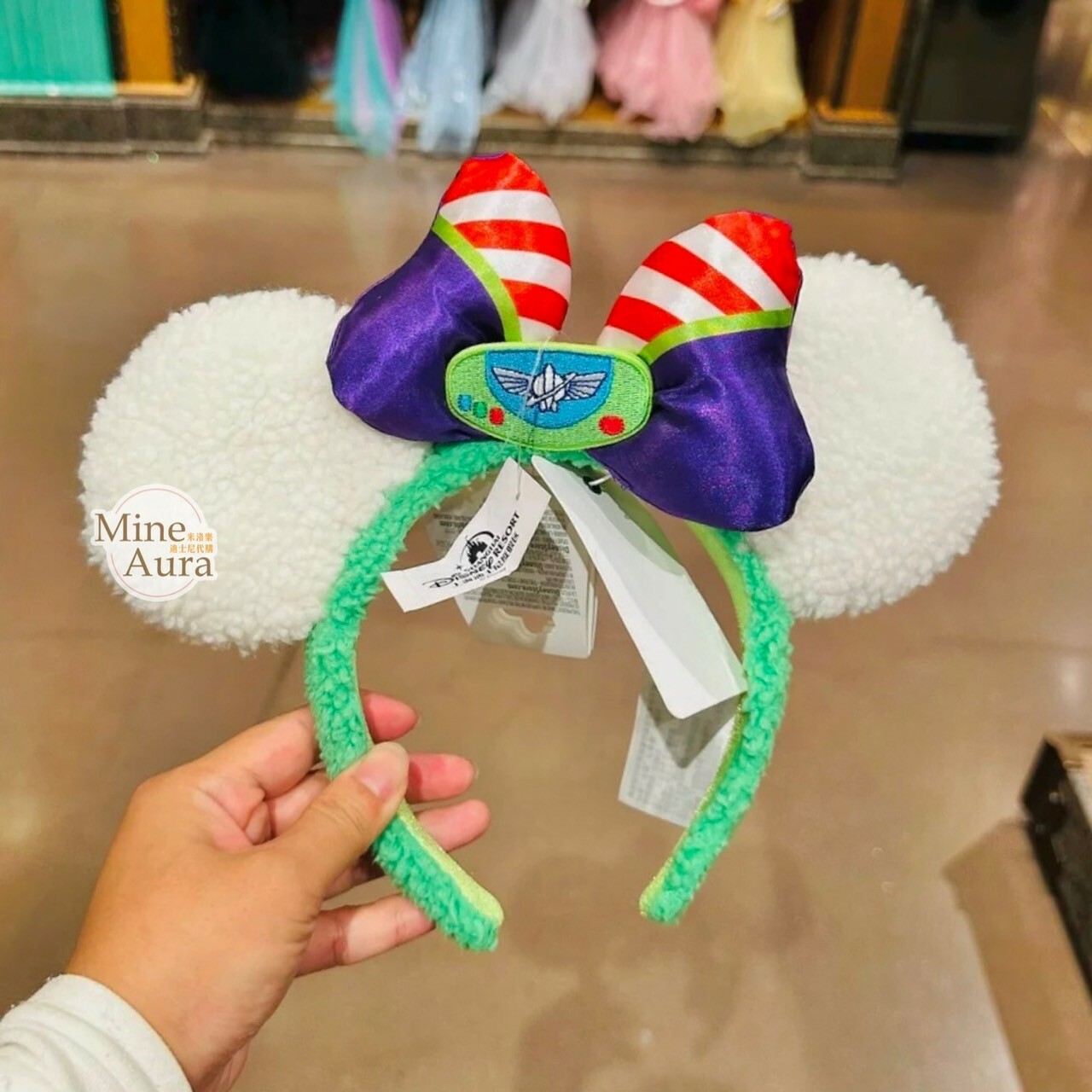 巴斯光年 Buzz Lightyear 蝴蝶結 造型 米妮 Minnie 立體耳朵 髮圈 髮箍 玩具總動員 Toy Story -上海迪士尼樂園
