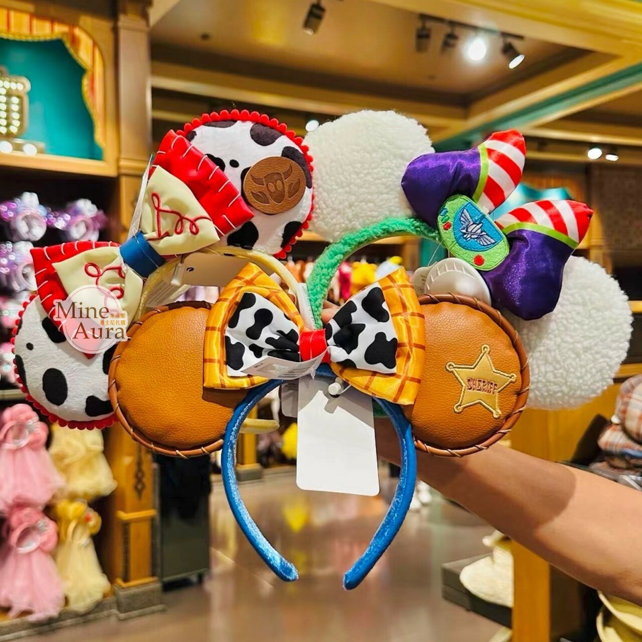 巴斯光年 Buzz Lightyear 蝴蝶結 造型 米妮 Minnie 立體耳朵 髮圈 髮箍 玩具總動員 Toy Story -上海迪士尼樂園