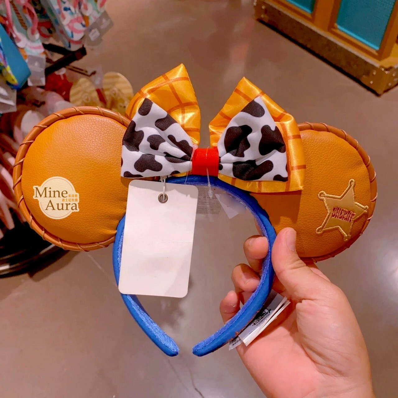 胡迪 Woody 蝴蝶結 造型 米妮 Minnie 立體耳朵 髮圈 髮箍 玩具總動員 Toy Story -上海迪士尼樂園