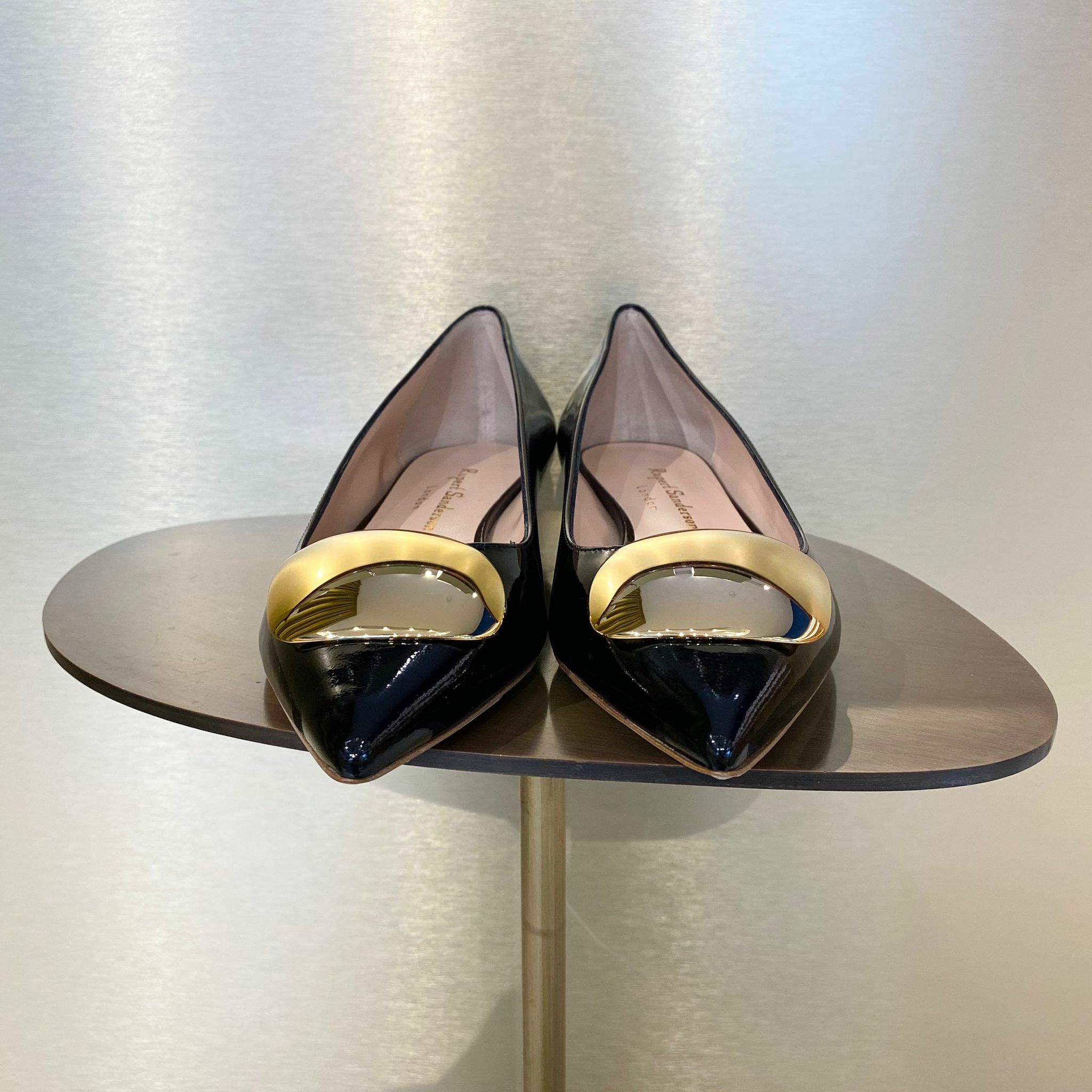 Rupert Sanderson RS Bedfa Black Patent GP flats