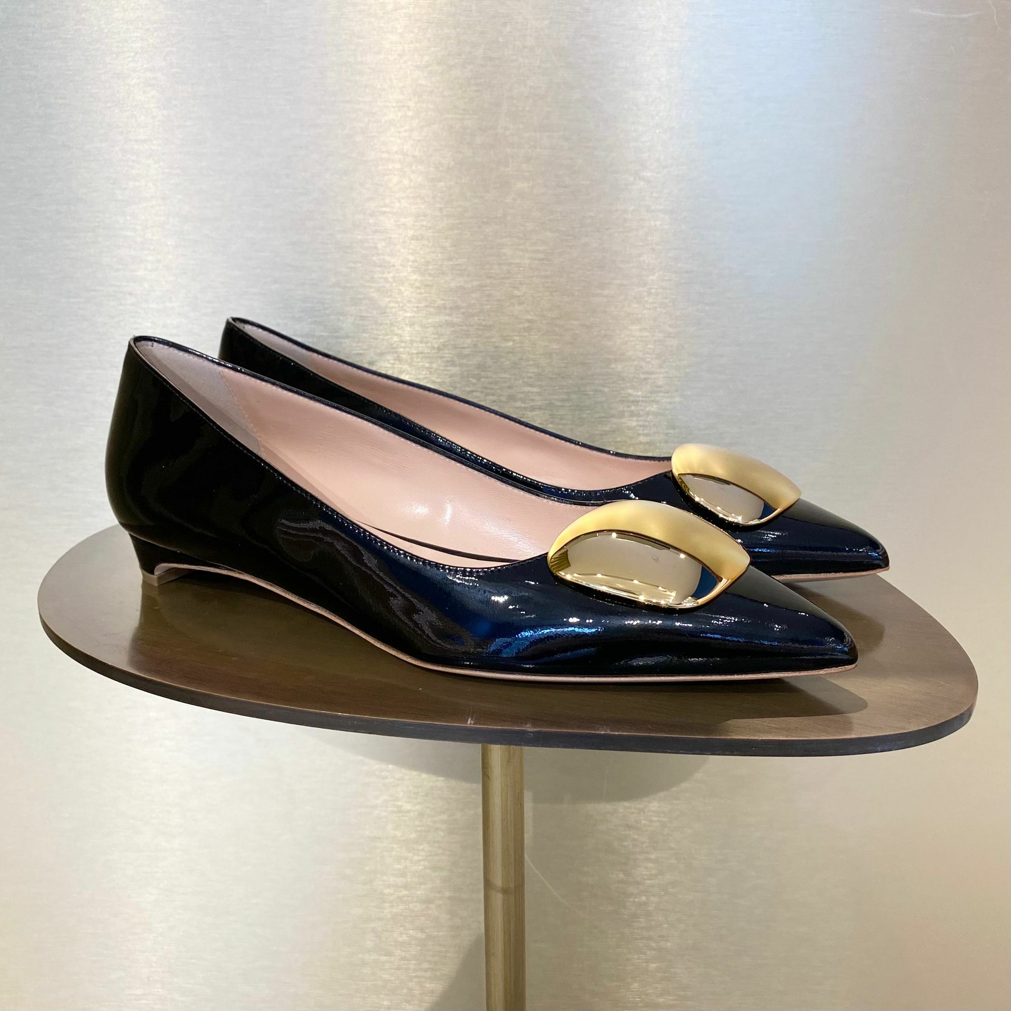Rupert Sanderson RS Bedfa Black Patent GP flats