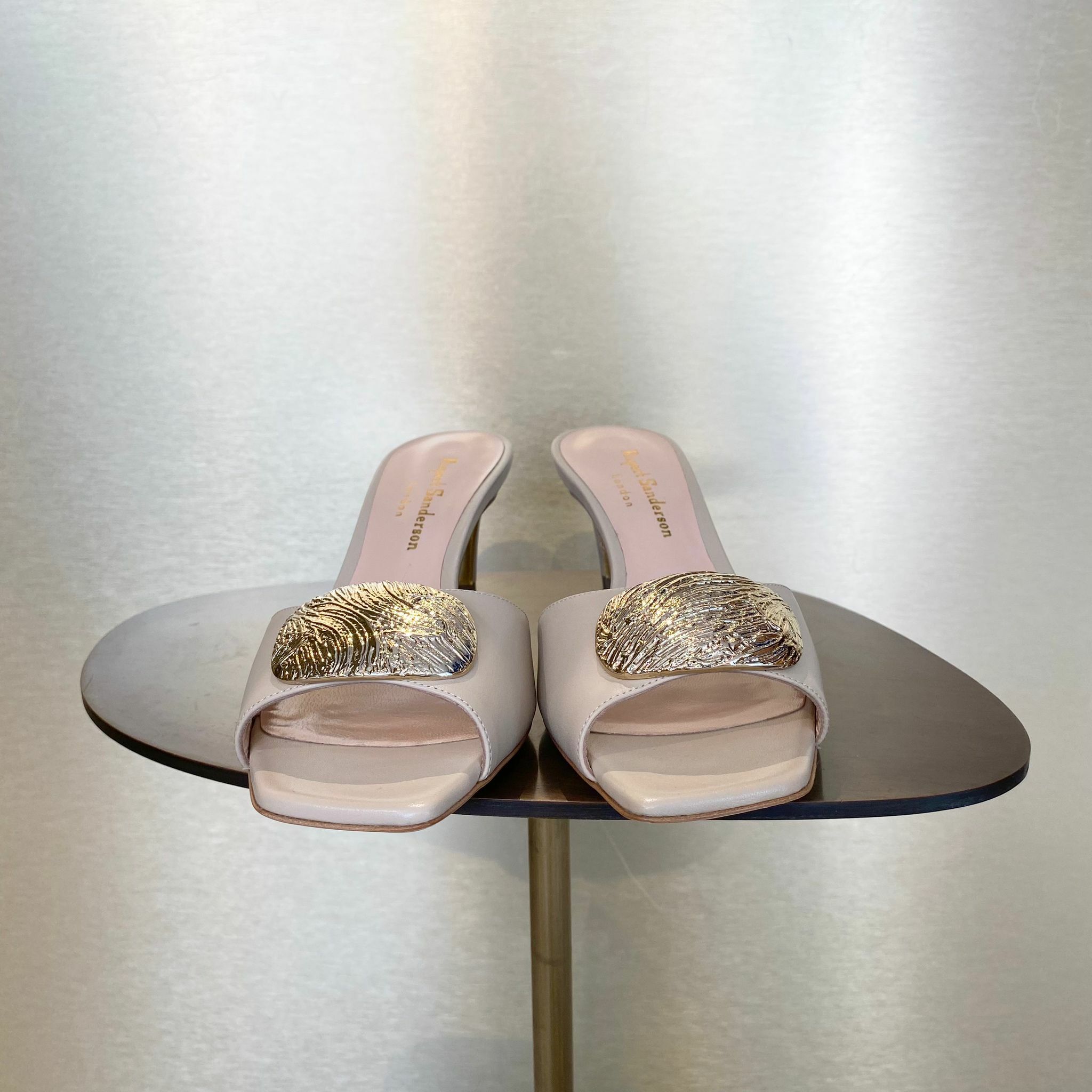 Rupert Sanderson RS Cornelia Latte Calf Ripple heels