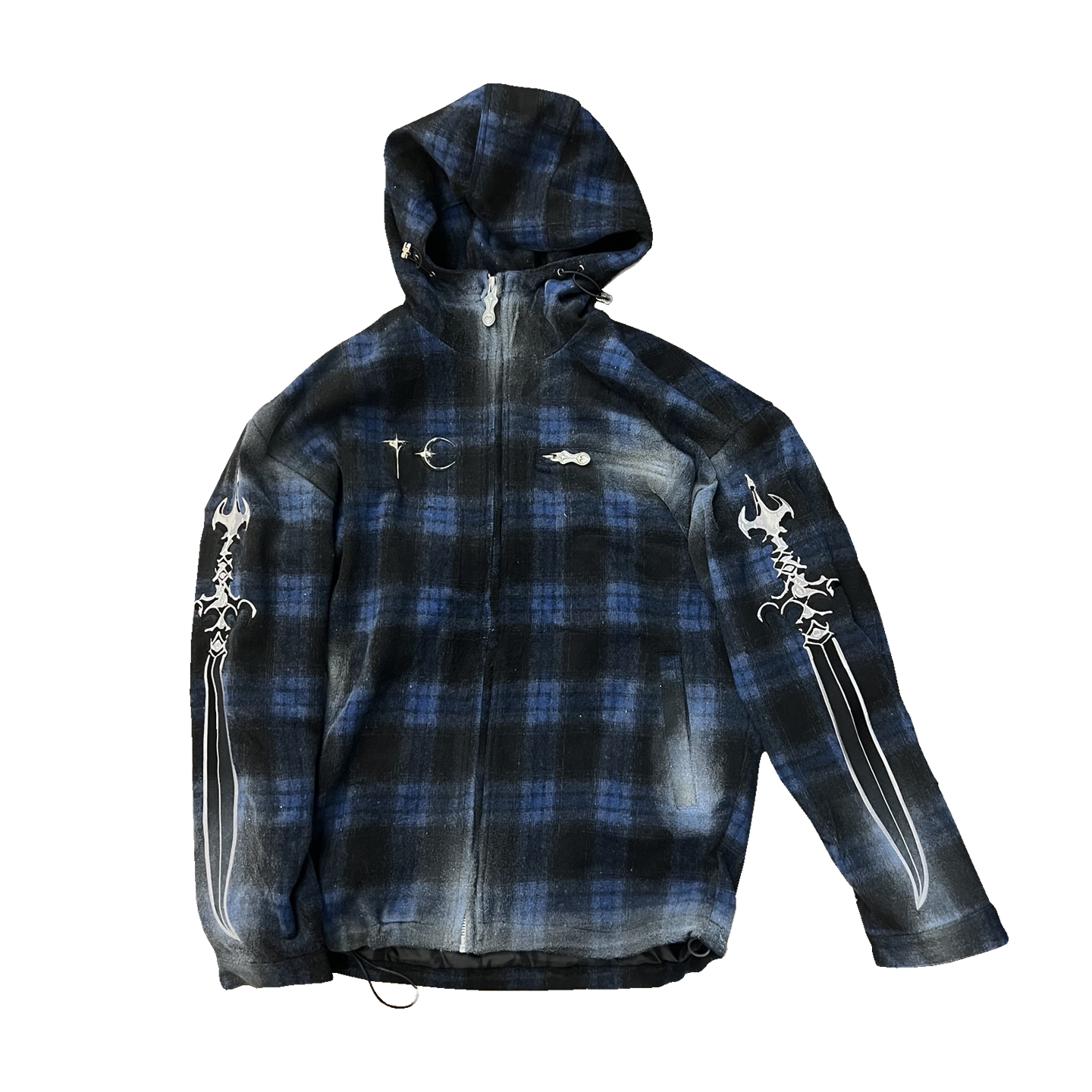 【Thug Club】Arab Sword Flannel Zip-up [正規品 関税 送料込み THUG CLUB Arab Sword Flannel Zip-up