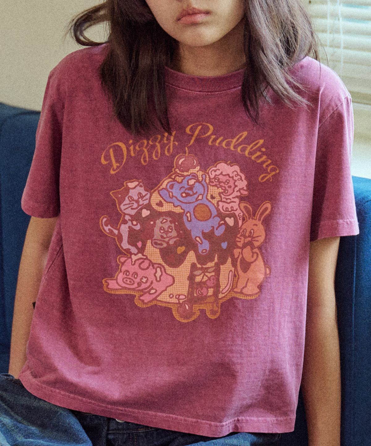 CPGN STUDIO CAKE PARTY PIGMENT CROP T-SHIRT (W)